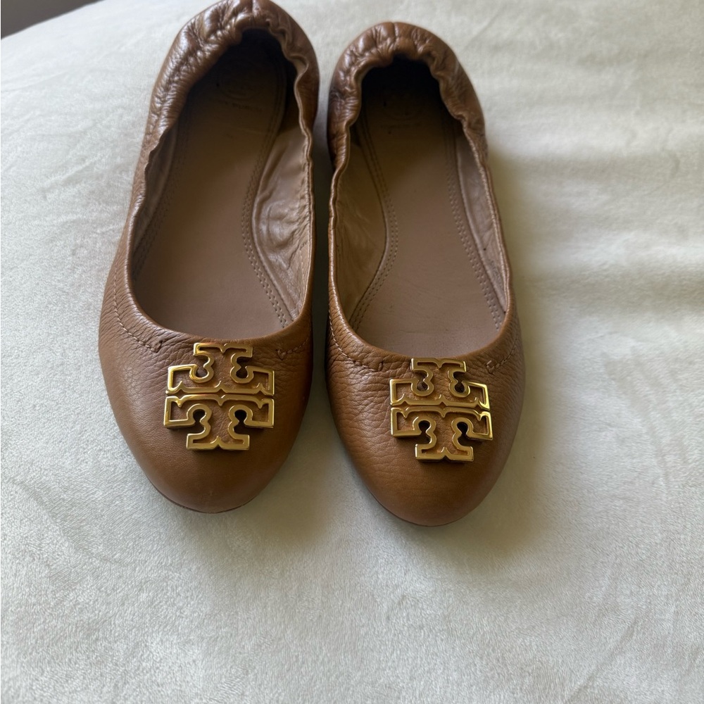 Tory Burch Brown Ballet Flats